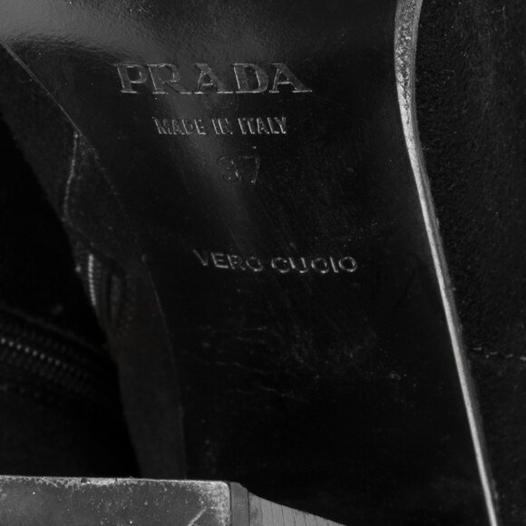 Prada Black Suede Boots size 37 - Picture 6 of 8